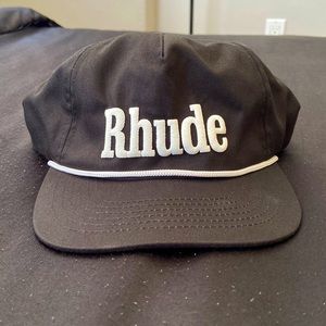 Brand New Rhude SnapBack Logo Black Hat